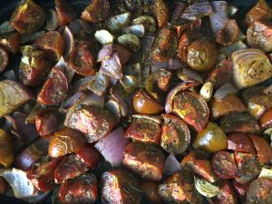 roasted veggies for pizza sauce