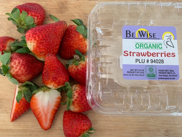 The first local, organic strawberries of the 2019 season in San Diego! 