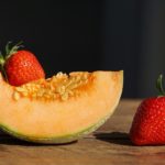 cantaloupe and strawberries