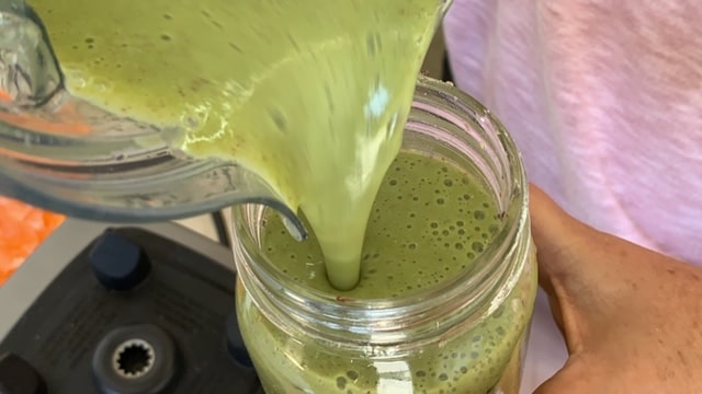 homemade green smoothie