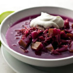 red cabbage and apple soup
