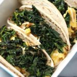 crispy kale and smoked gouda scambled egg tacos