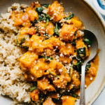 vegan butternut squash & spinach curry