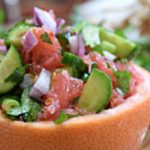 Thai cucumber grapefruit salad