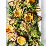 grilled peach salad with cheese